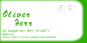 oliver herr business card